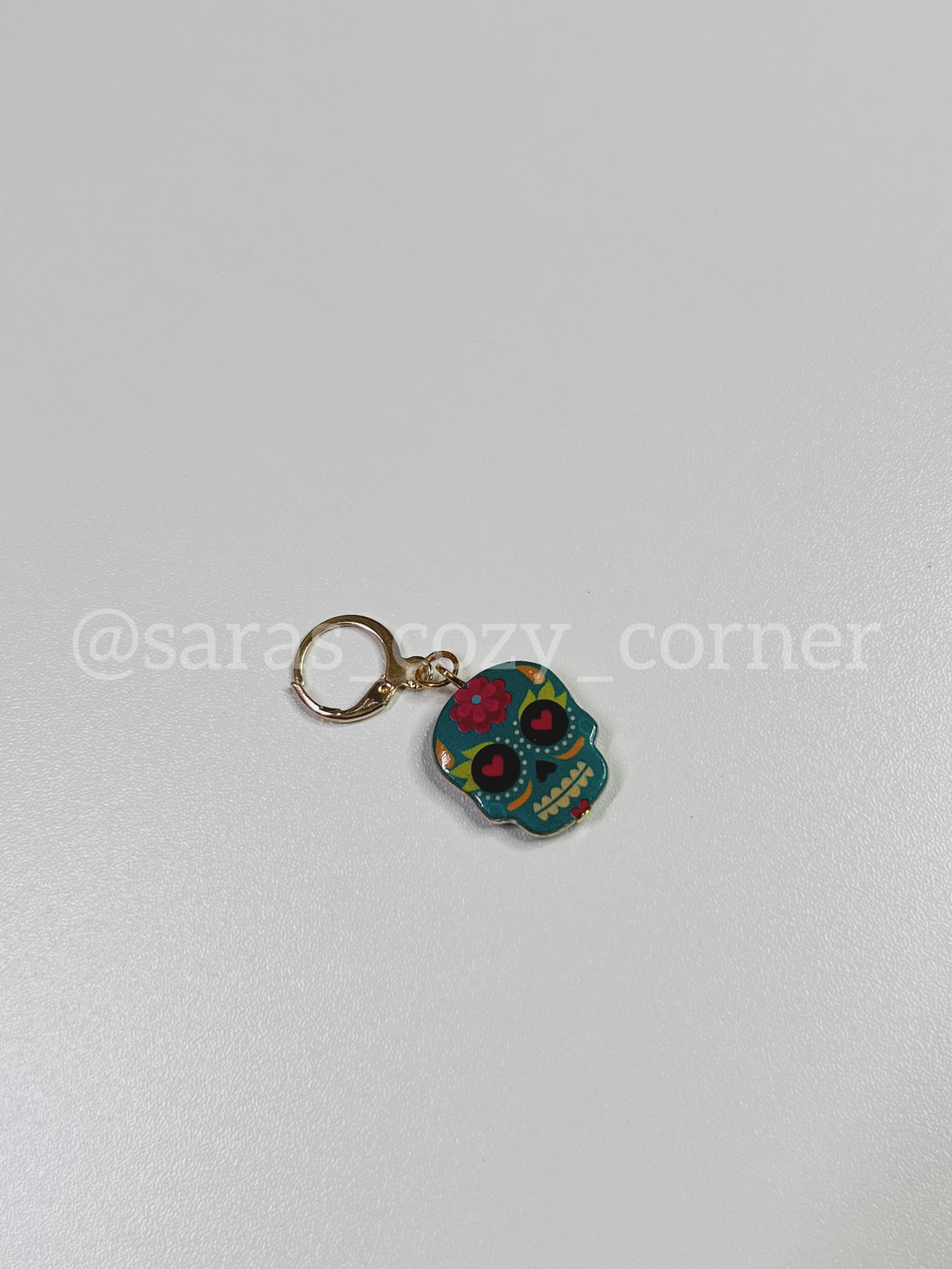 The Sugar Skull stitch marker