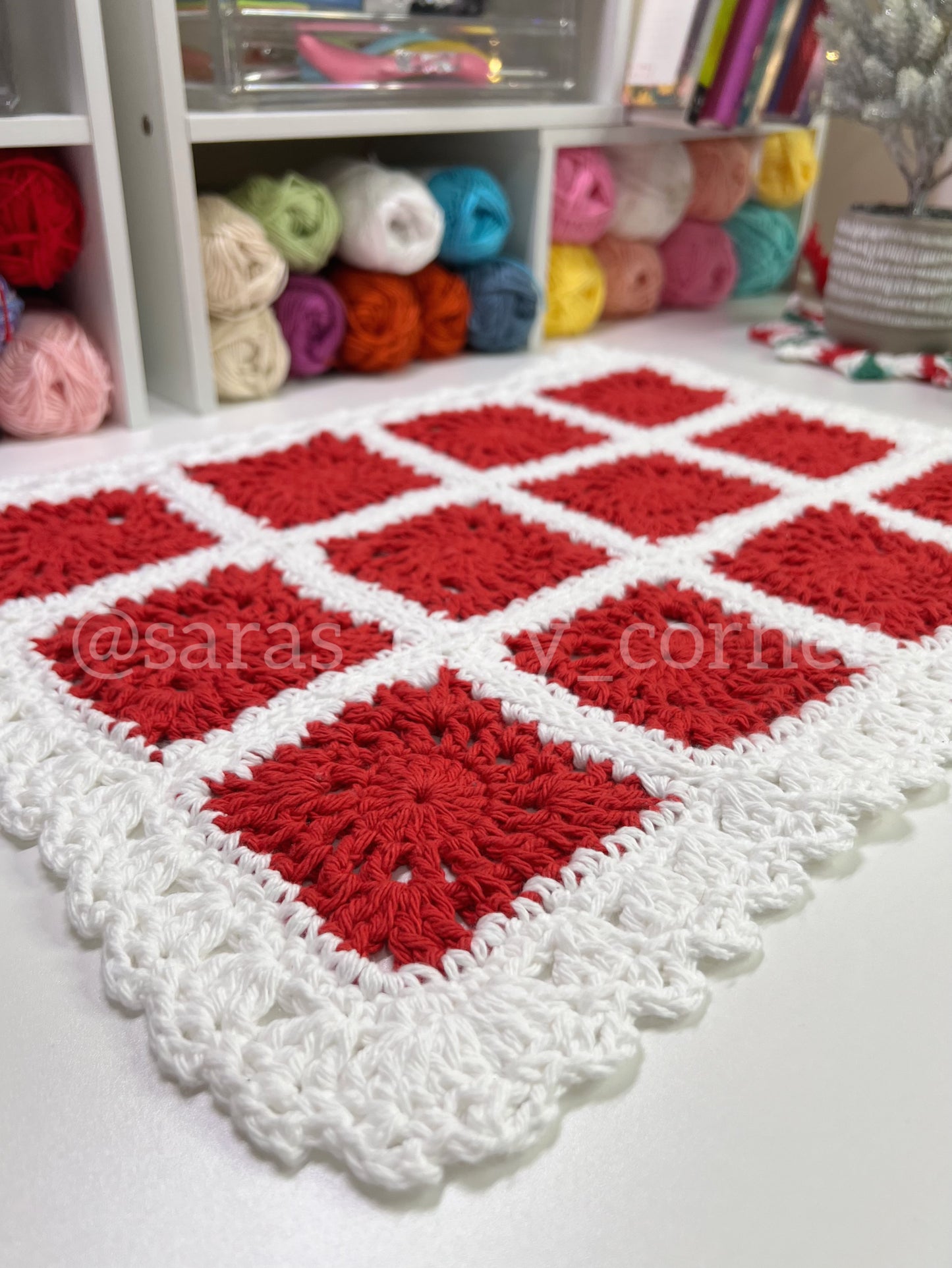 Patchwork placemat crochet pattern PDF