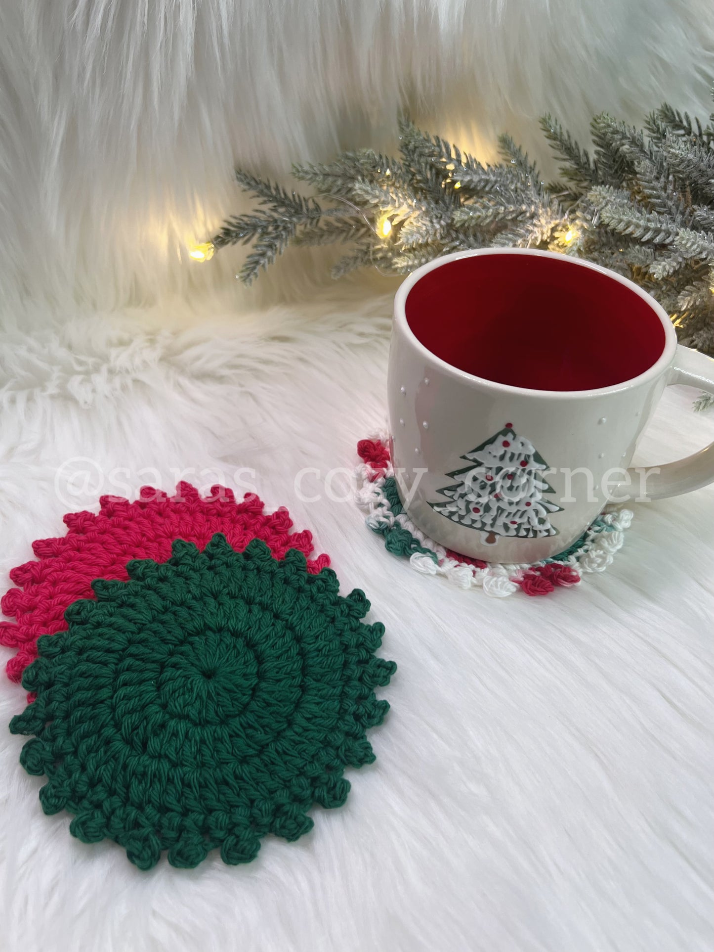 PDF crochet pattern, round coaster crochet pattern PDF