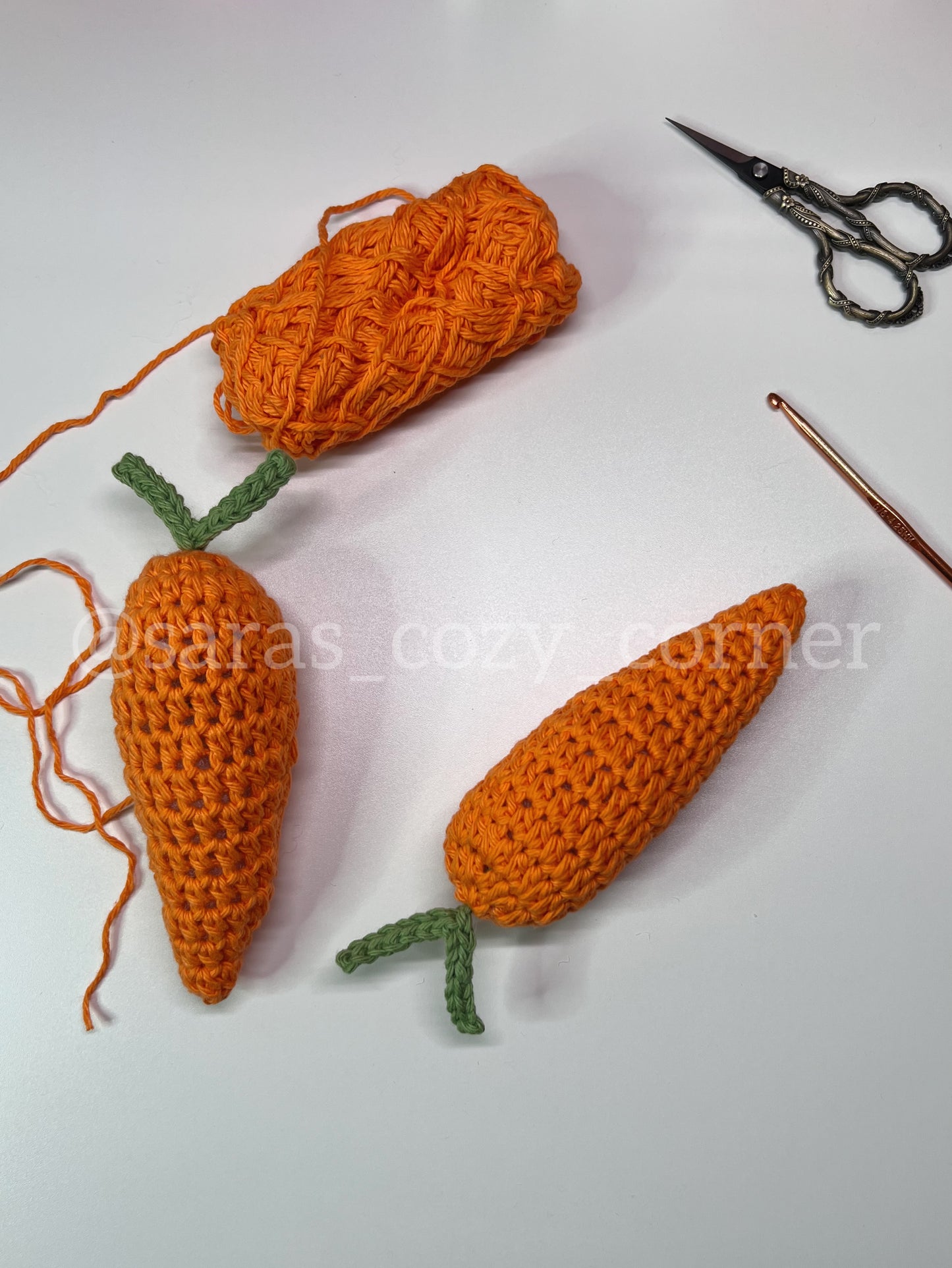 Simple Carrot Crochet Pattern PDF