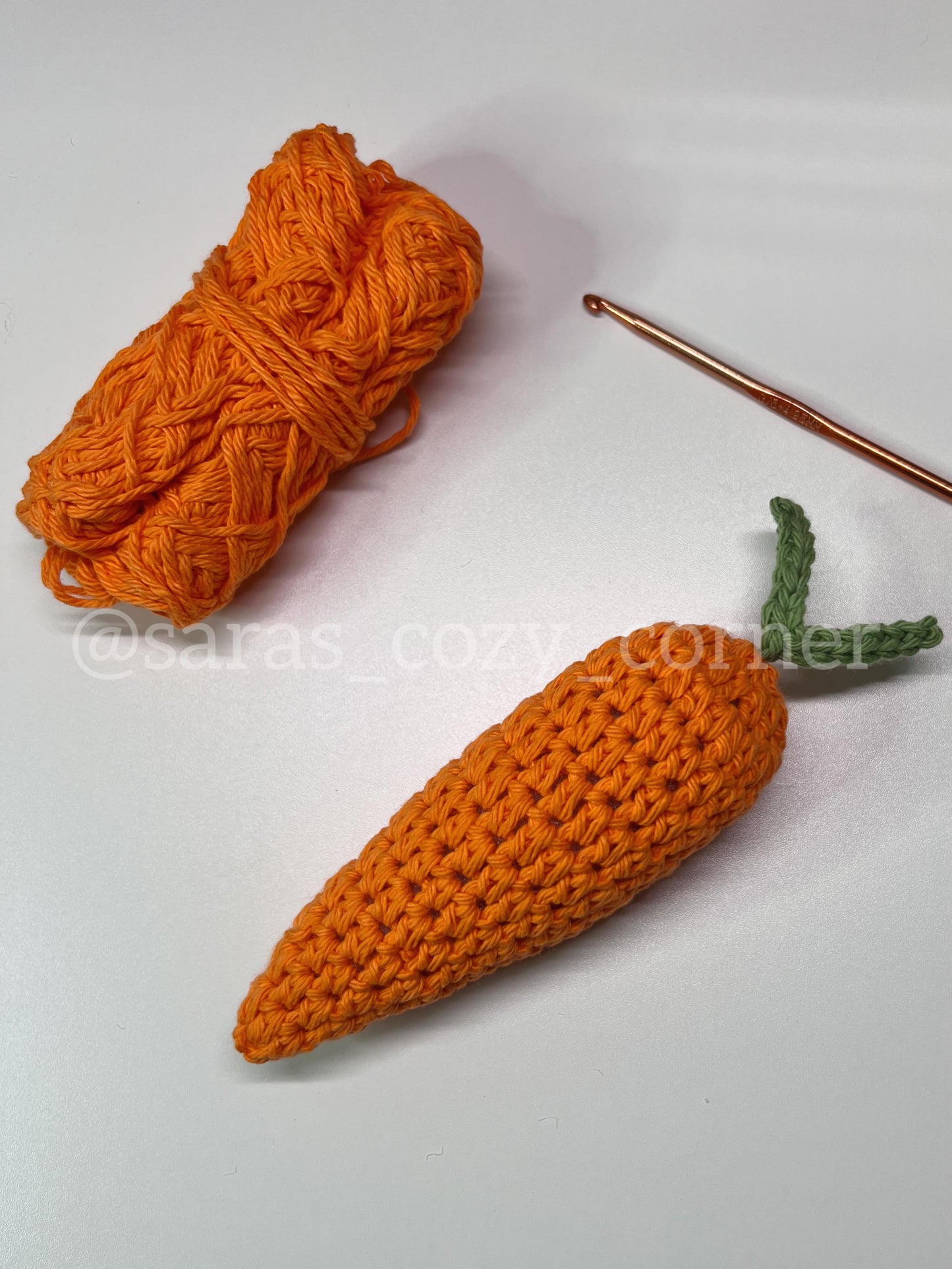 Simple Carrot Crochet Pattern PDF