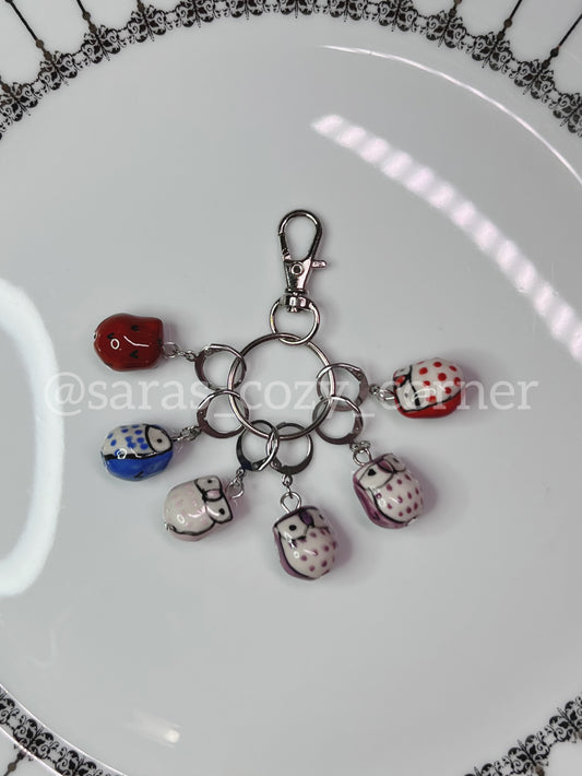 Crochet & Knitting Stitch Markers Set "owls"