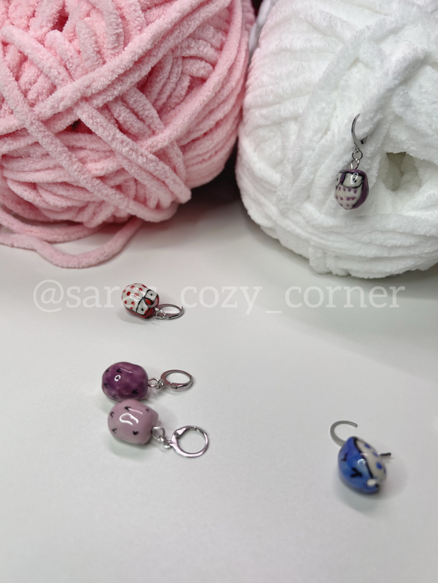 Crochet & Knitting Stitch Markers Set "owls"