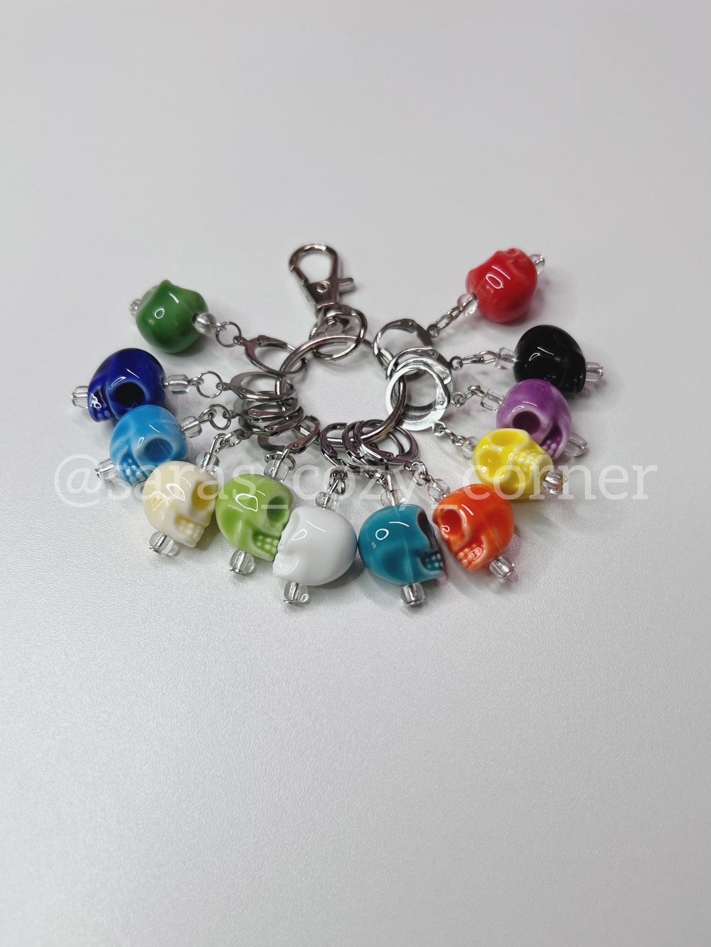 Crochet & Knitting Stitch Markers Set "Skull"