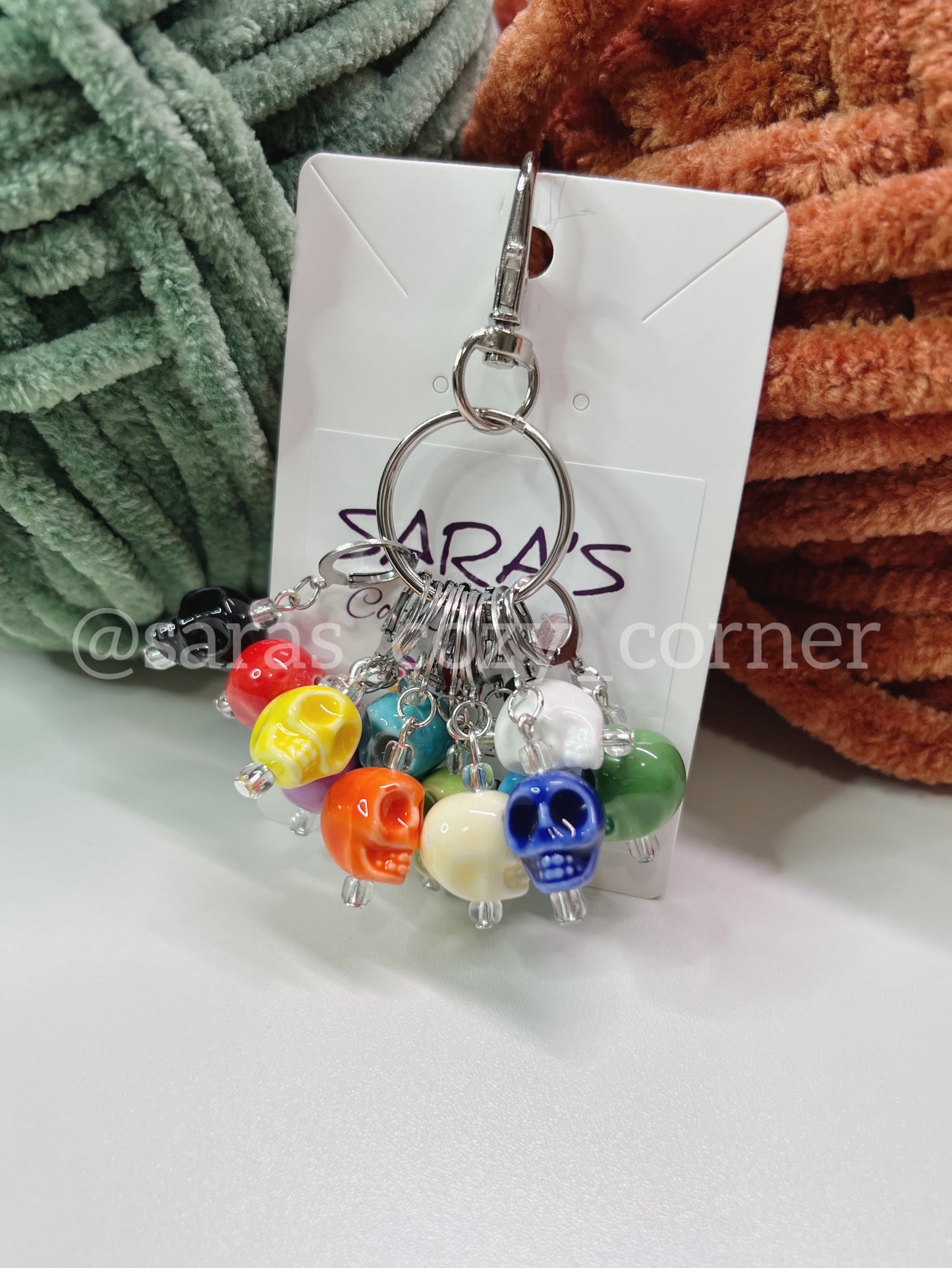 Crochet & Knitting Stitch Markers Set "Skull"